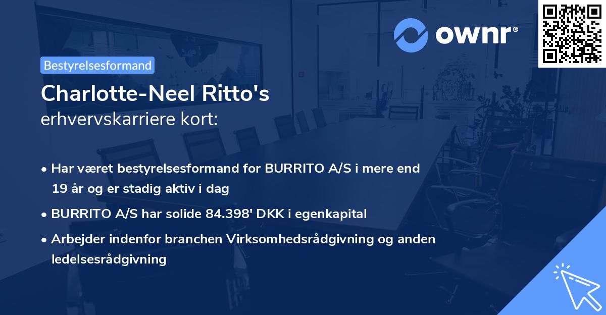 Charlotte-Neel Ritto's erhvervskarriere kort