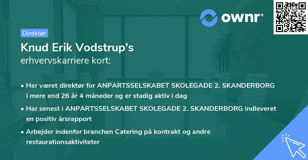 Knud Erik Vodstrup's erhvervskarriere kort