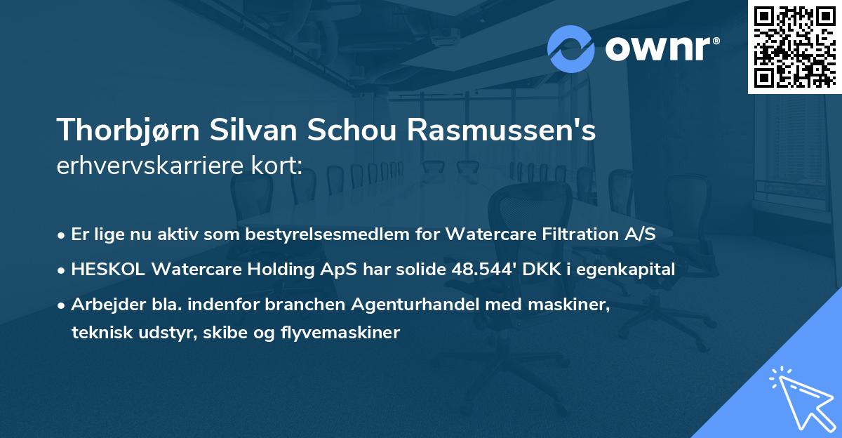 Thorbjørn Silvan Schou Rasmussen's erhvervskarriere kort
