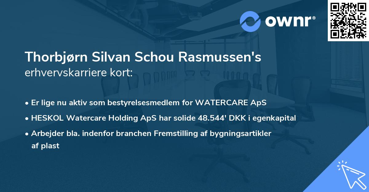 Thorbjørn Silvan Schou Rasmussen's erhvervskarriere kort