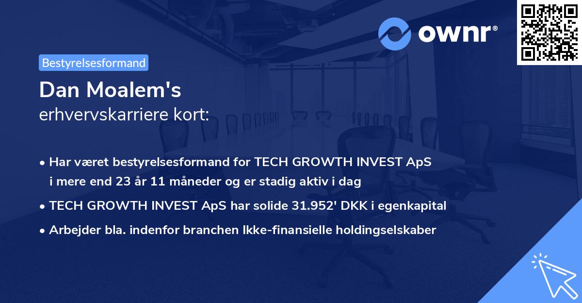 Dan Moalem's erhvervskarriere kort