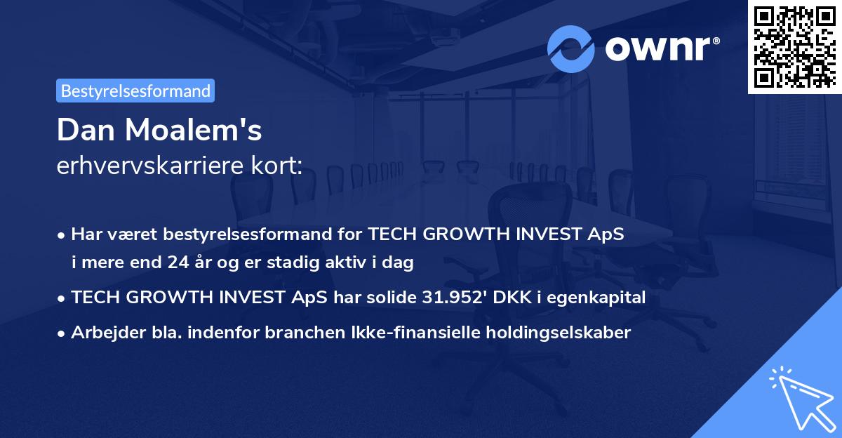 Dan Moalem's erhvervskarriere kort