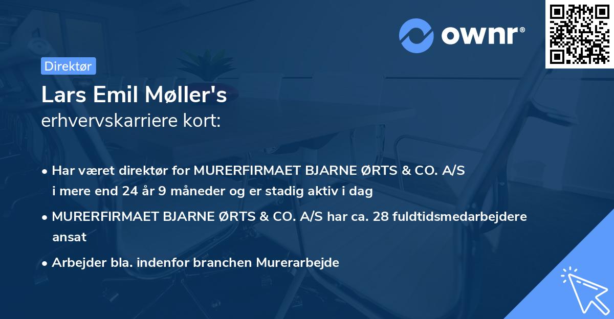 Lars Emil Møller's erhvervskarriere kort