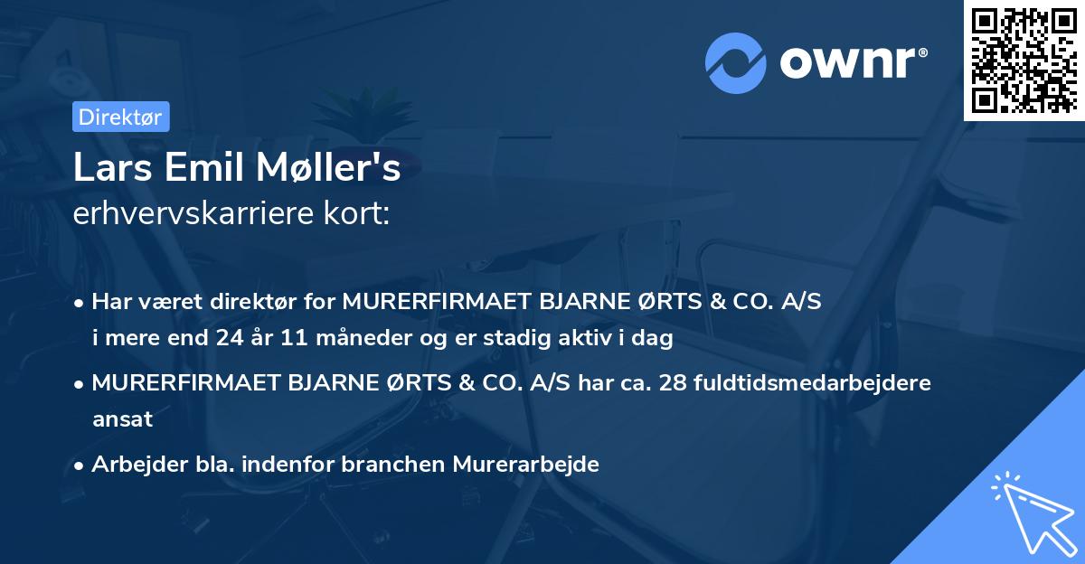 Lars Emil Møller's erhvervskarriere kort