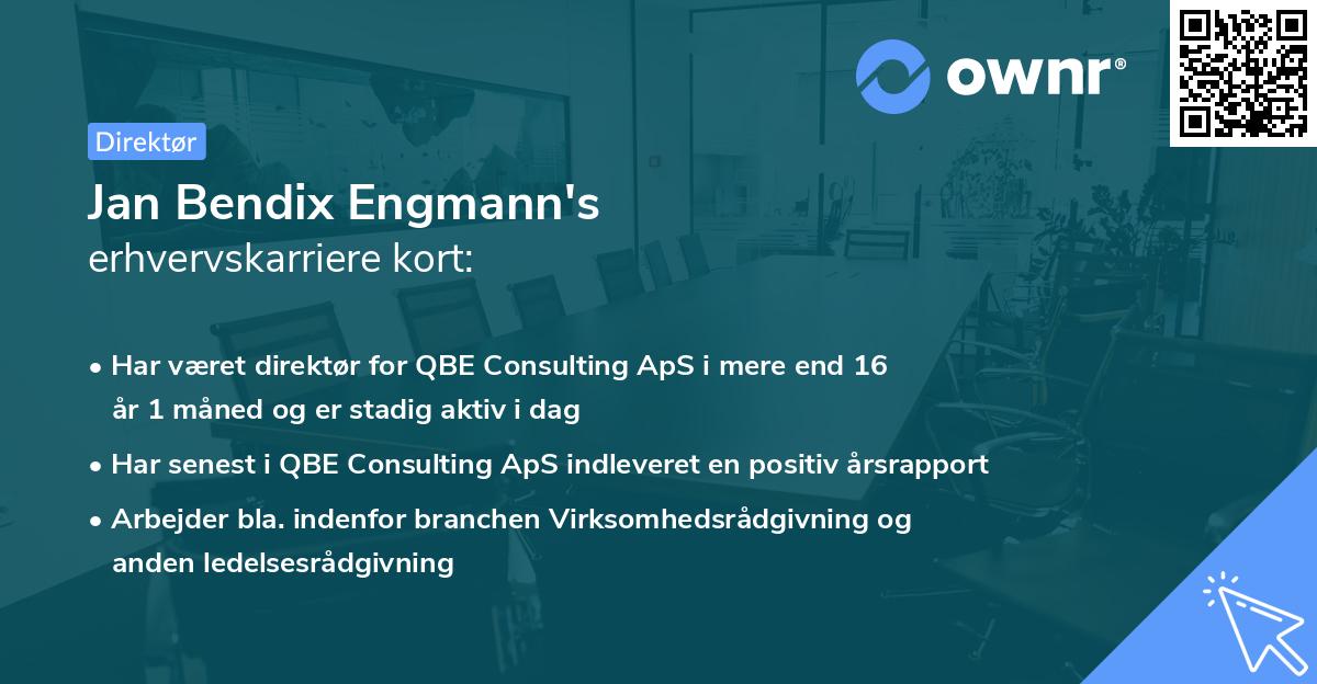 Jan Bendix Engmann's erhvervskarriere kort