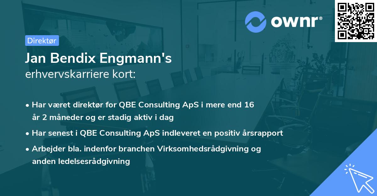 Jan Bendix Engmann's erhvervskarriere kort