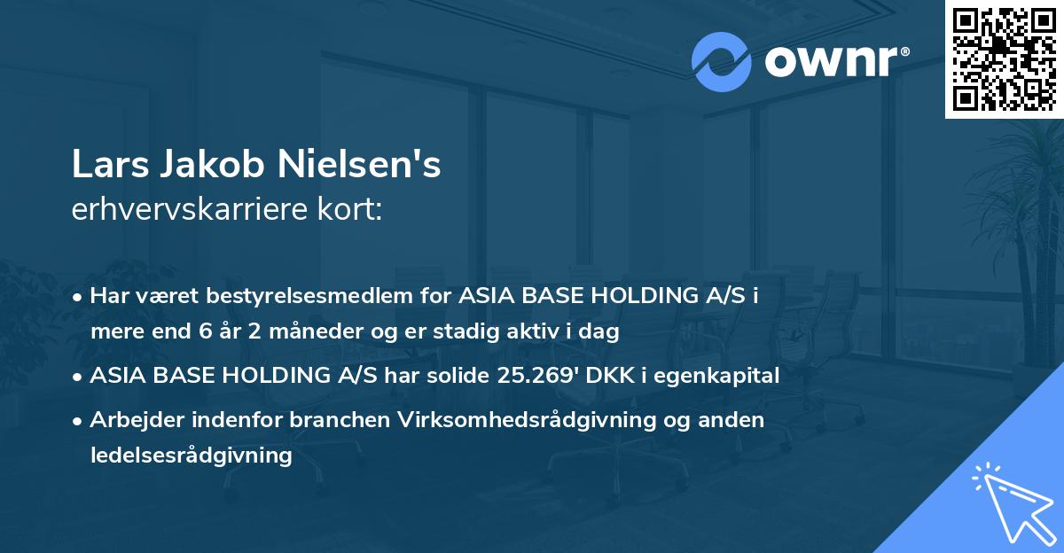 Lars Jakob Nielsen's erhvervskarriere kort