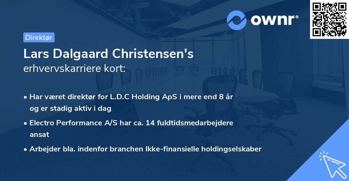 Lars Dalgaard Christensen's erhvervskarriere kort