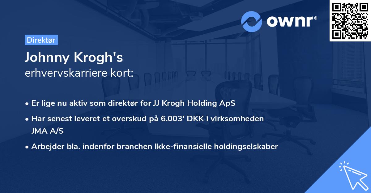 Johnny Krogh's erhvervskarriere kort