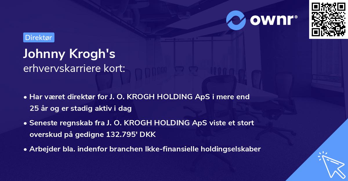 Johnny Krogh's erhvervskarriere kort