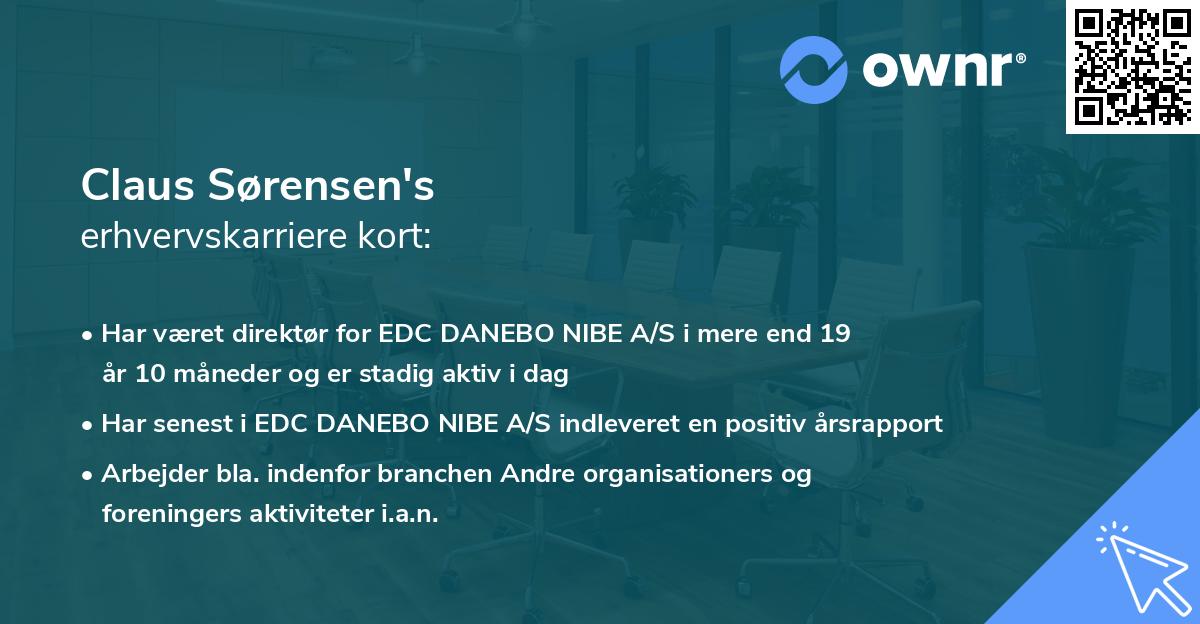 Claus Sørensen's erhvervskarriere kort