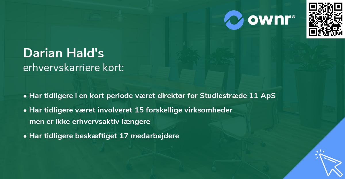 Darian Hald's erhvervskarriere kort