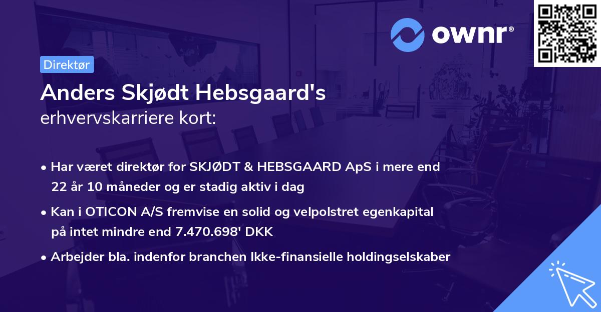 Anders Skjødt Hebsgaard's erhvervskarriere kort