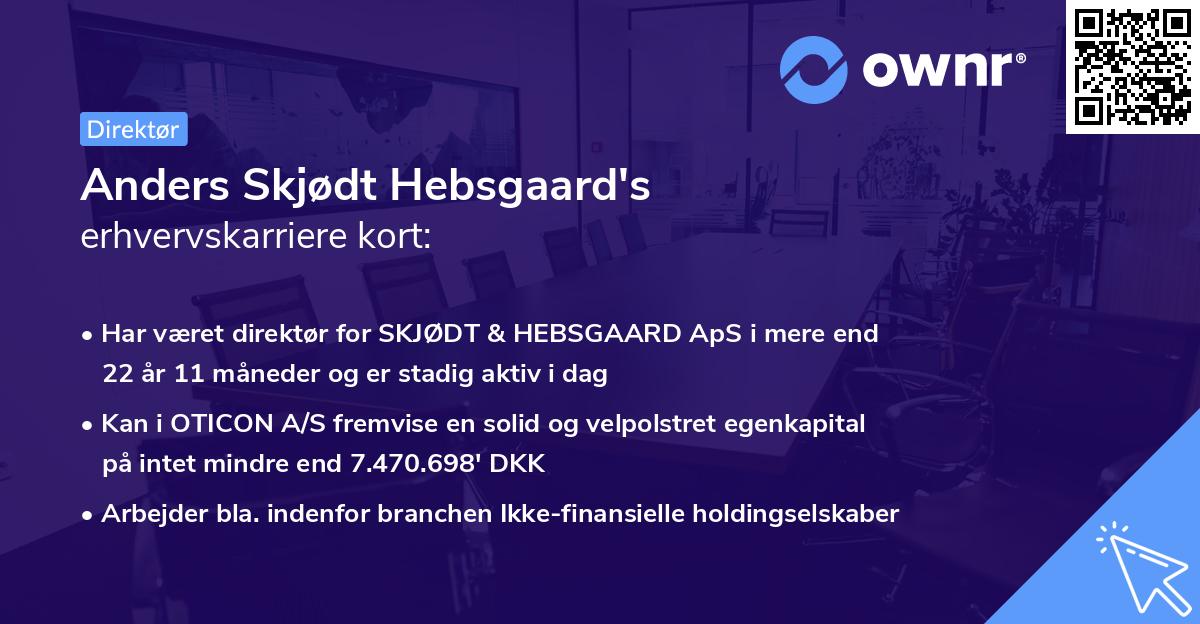 Anders Skjødt Hebsgaard's erhvervskarriere kort
