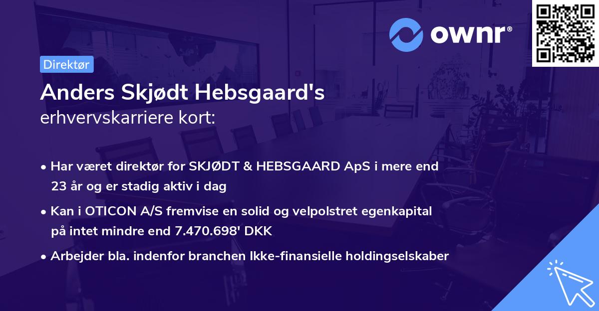Anders Skjødt Hebsgaard's erhvervskarriere kort
