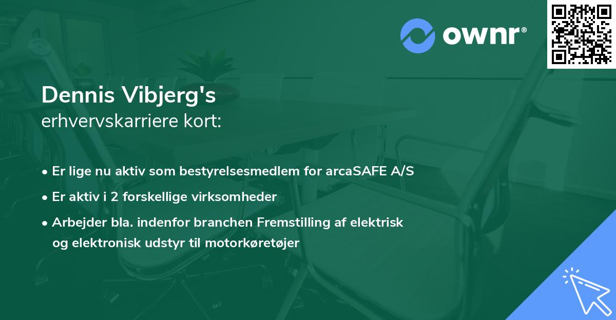 Dennis Vibjerg's erhvervskarriere kort