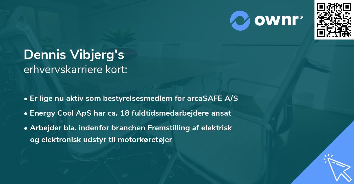 Dennis Vibjerg's erhvervskarriere kort