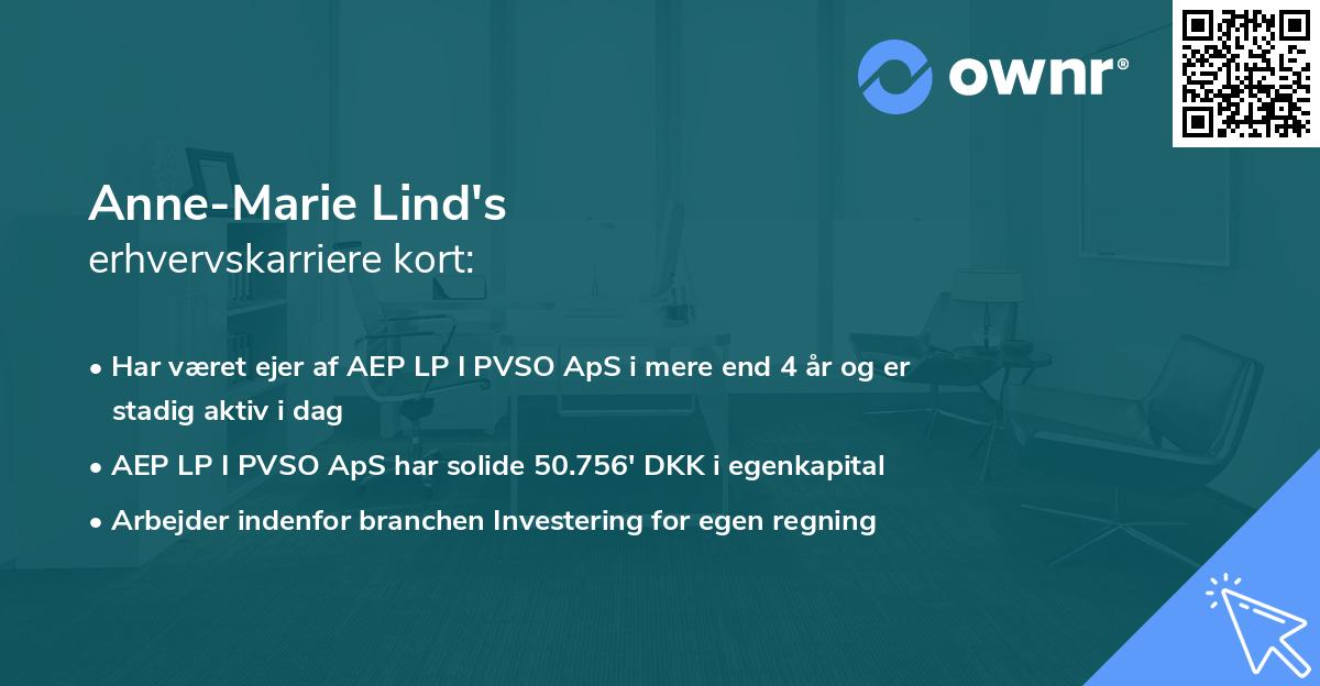 Anne-Marie Lind's erhvervskarriere kort