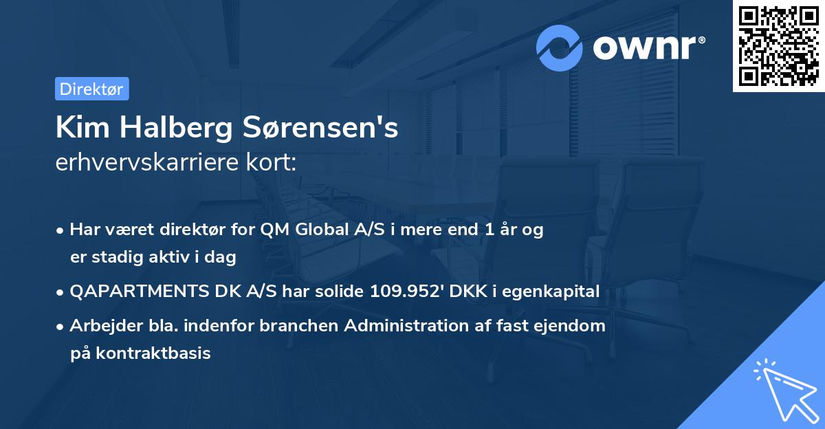 Kim Halberg Sørensen's erhvervskarriere kort
