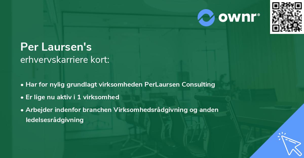 Per Laursen's erhvervskarriere kort