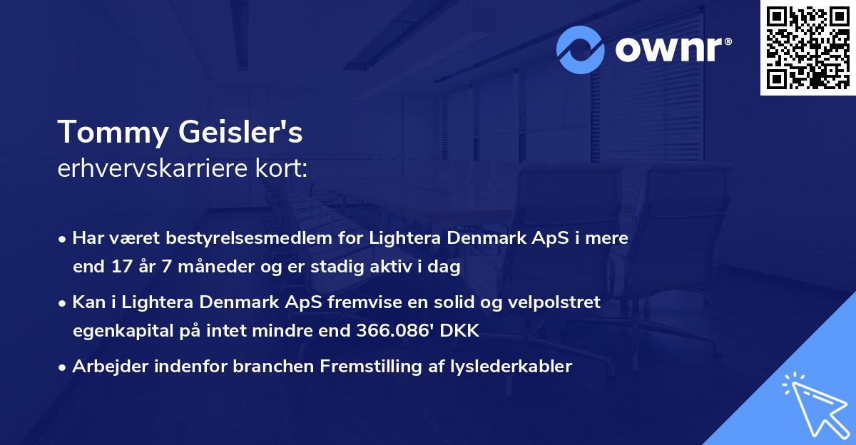 Tommy Geisler's erhvervskarriere kort