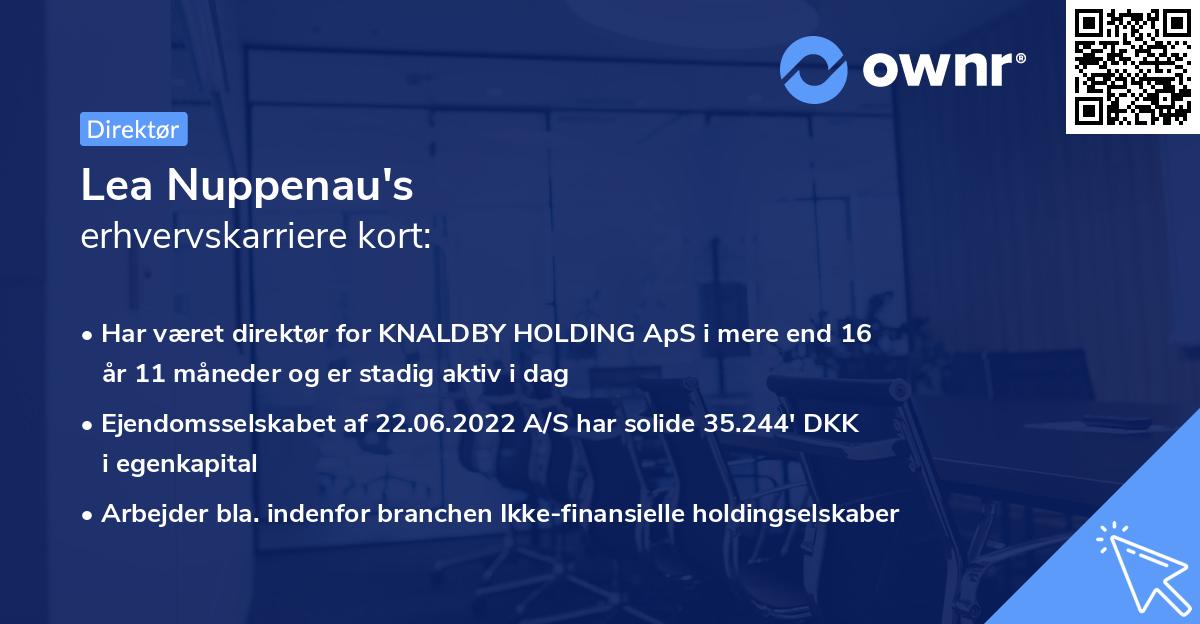 Lea Nuppenau's erhvervskarriere kort