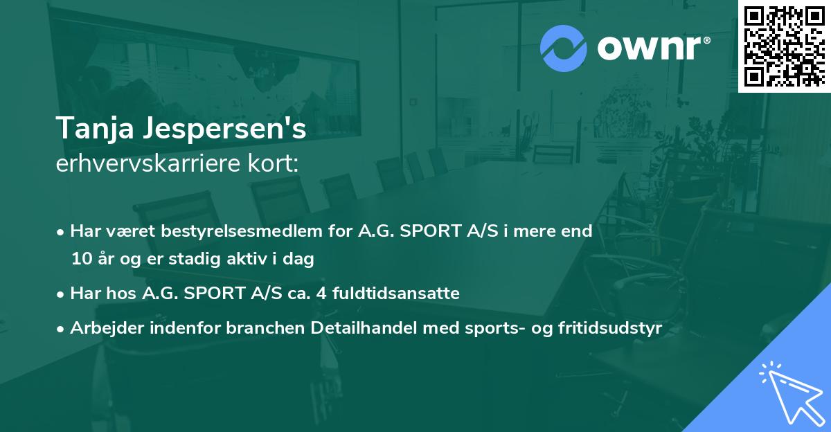 Tanja Jespersen's erhvervskarriere kort
