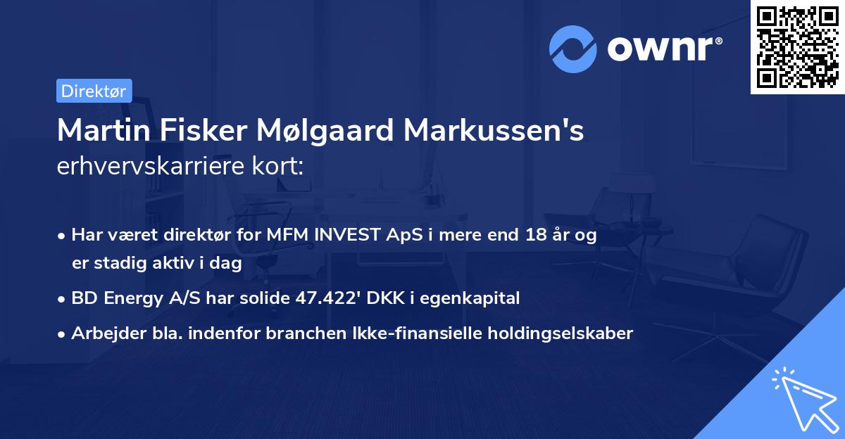 Martin Fisker Mølgaard Markussen's erhvervskarriere kort