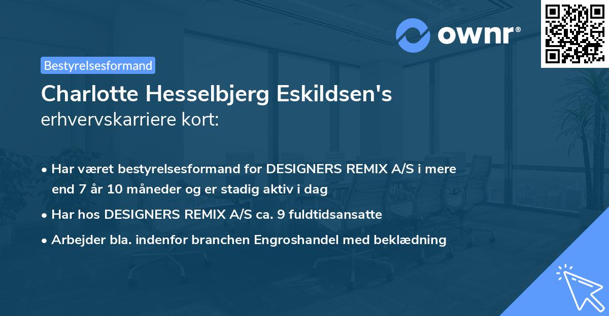 Charlotte Hesselbjerg Eskildsen's erhvervskarriere kort