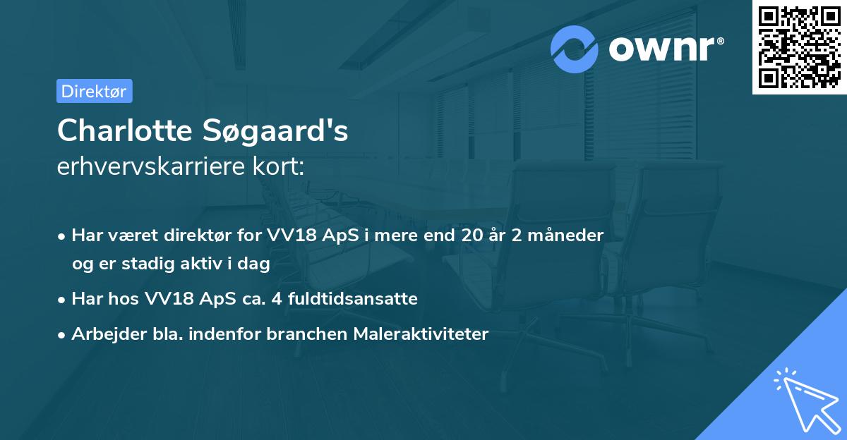 Charlotte Søgaard's erhvervskarriere kort