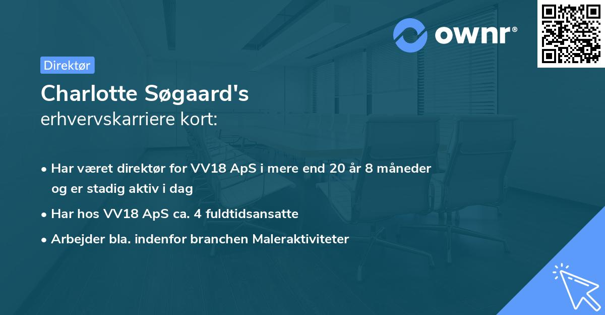 Charlotte Søgaard's erhvervskarriere kort
