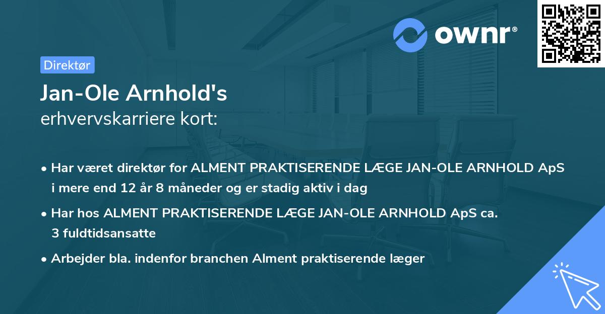 Jan-Ole Arnhold's erhvervskarriere kort