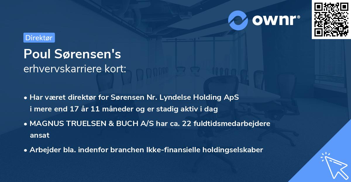 Poul Sørensen's erhvervskarriere kort