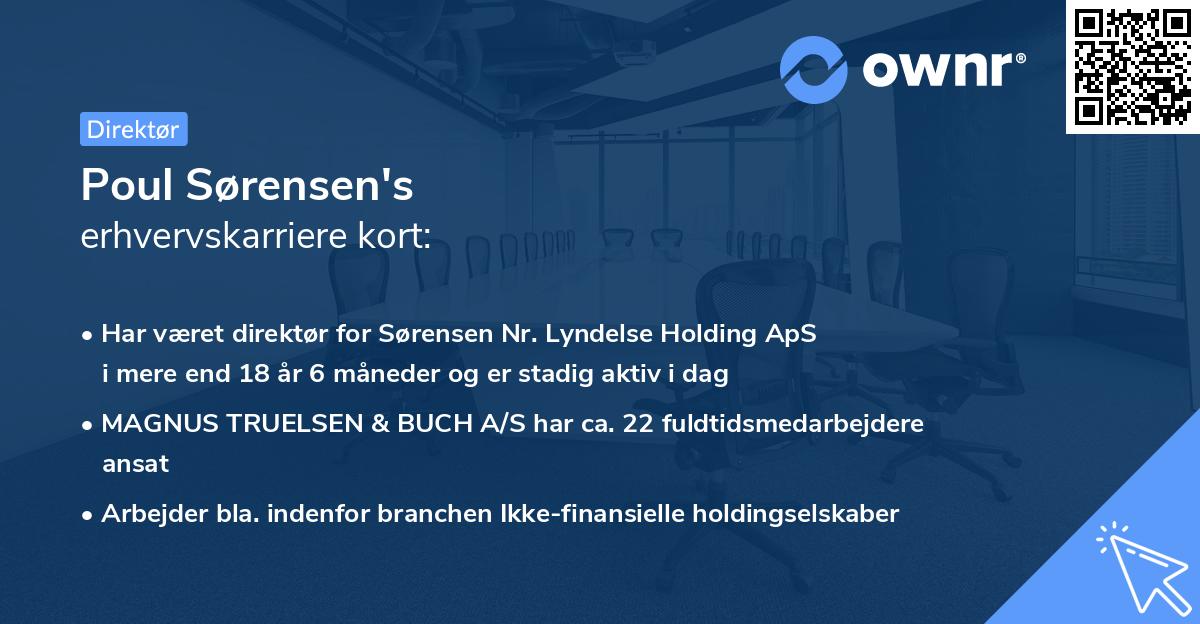 Poul Sørensen's erhvervskarriere kort