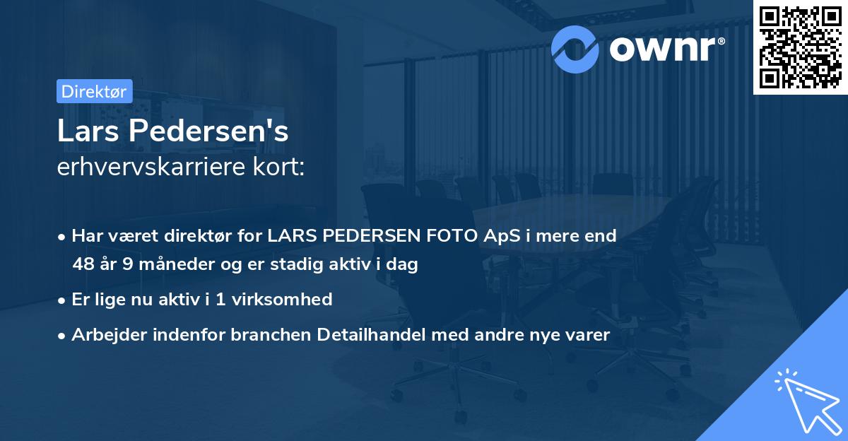 Lars Pedersen's erhvervskarriere kort