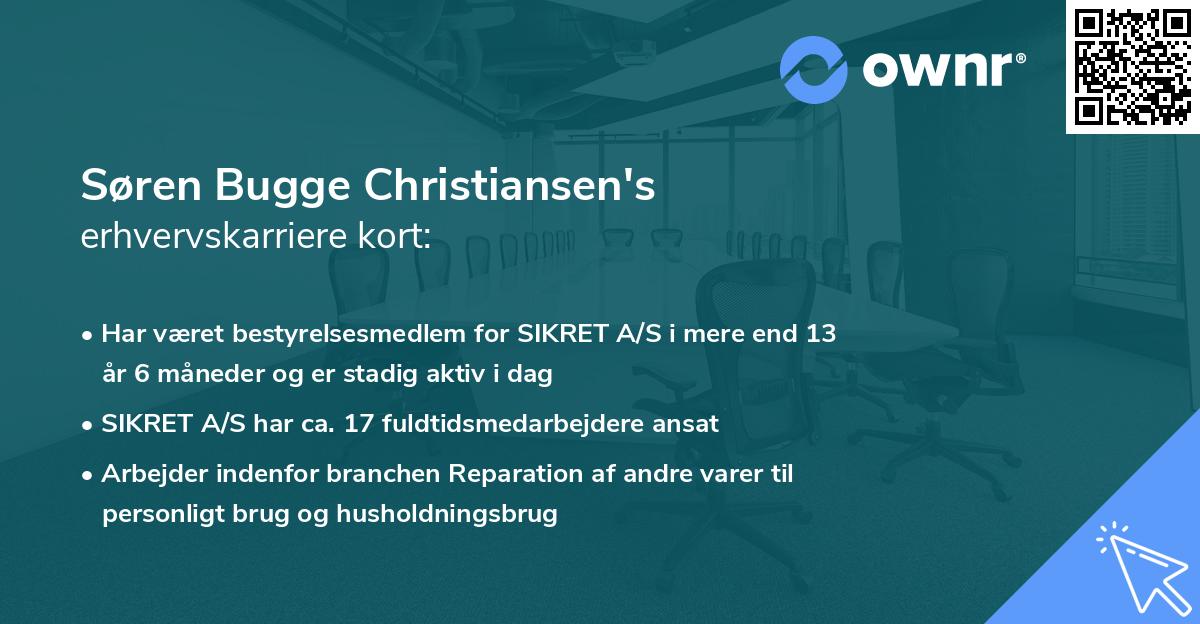 Søren Bugge Christiansen's erhvervskarriere kort