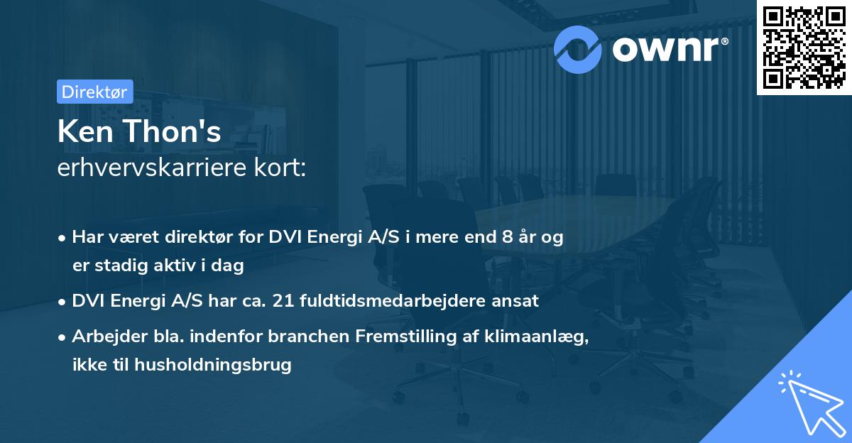 Ken Thon's erhvervskarriere kort