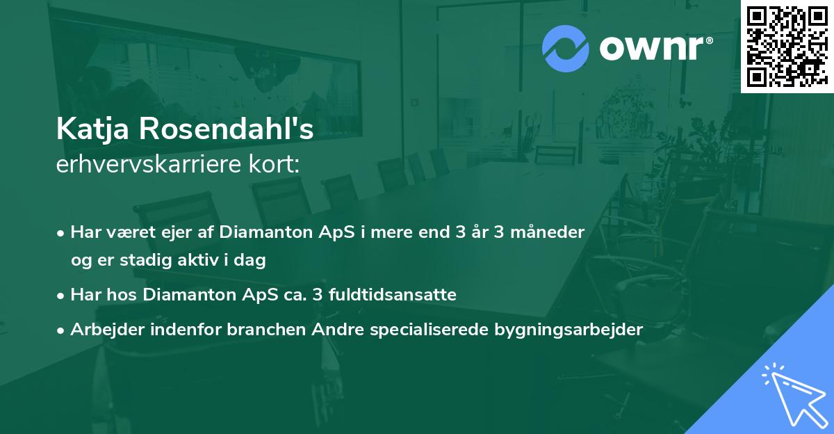 Katja Rosendahl's erhvervskarriere kort