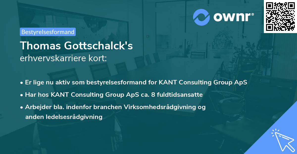 Thomas Gottschalck's erhvervskarriere kort