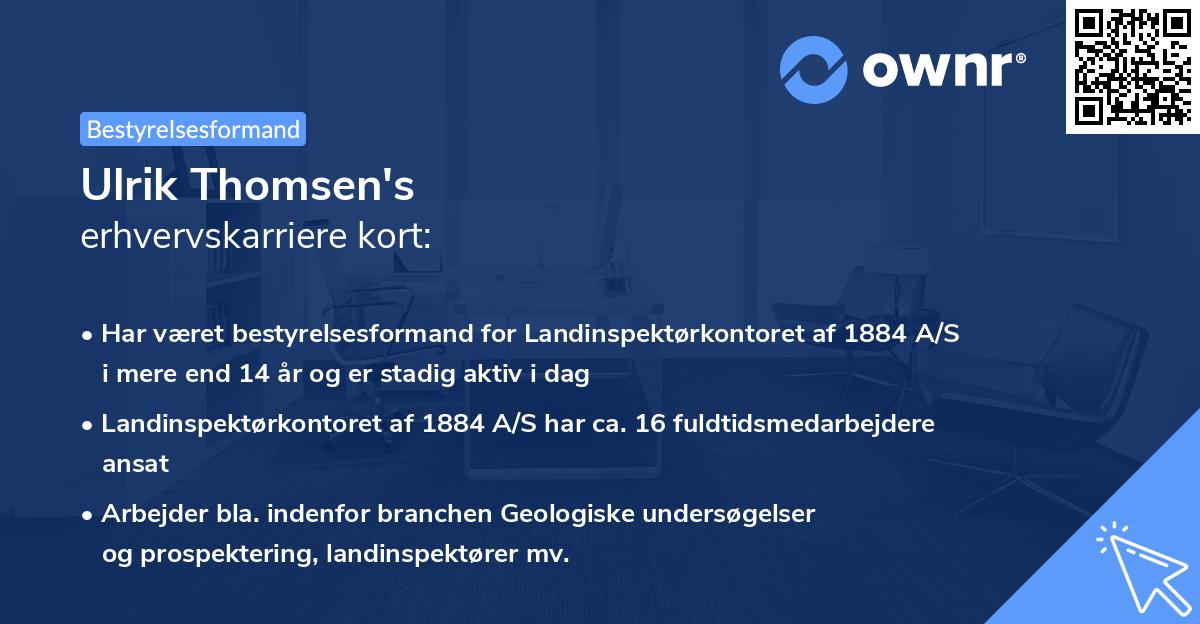 Ulrik Thomsen's erhvervskarriere kort