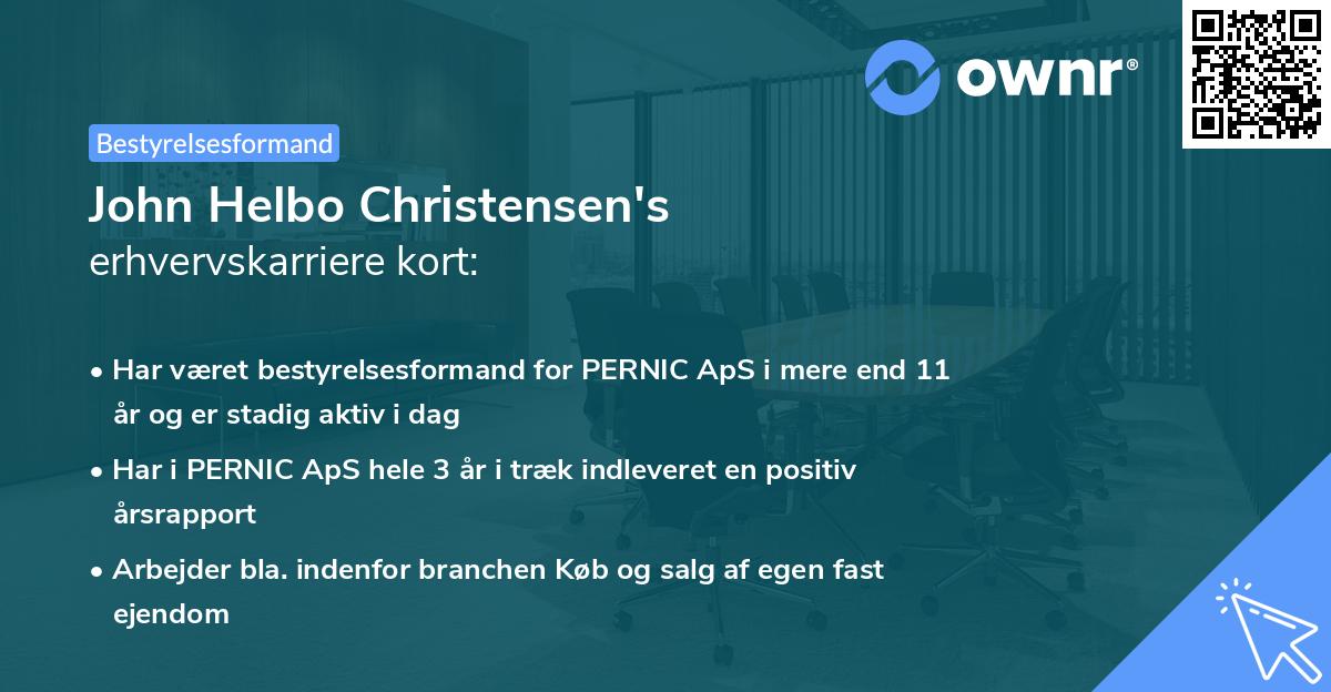 John Helbo Christensen's erhvervskarriere kort