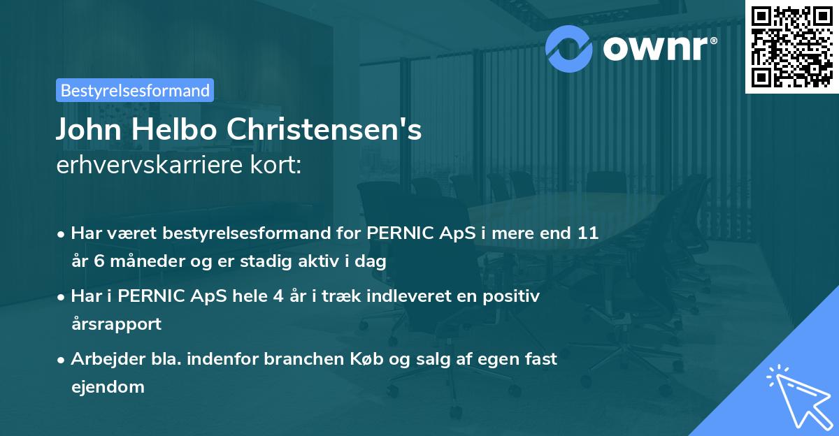 John Helbo Christensen's erhvervskarriere kort