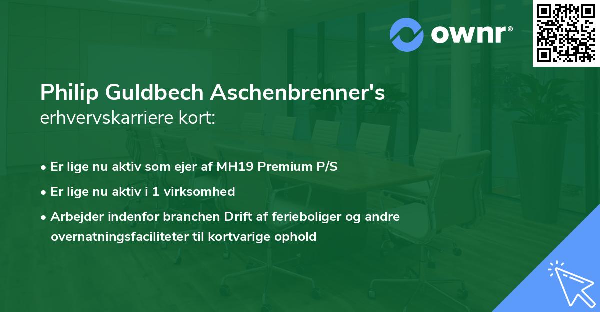 Philip Guldbech Aschenbrenner's erhvervskarriere kort