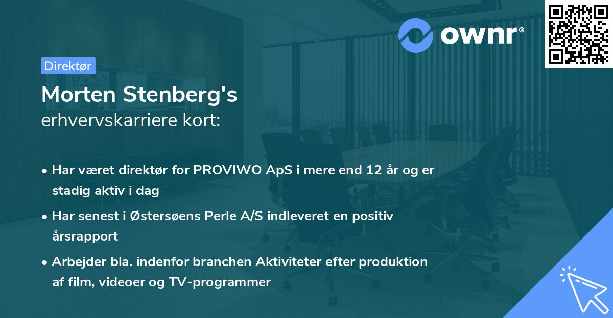 Morten Stenberg's erhvervskarriere kort
