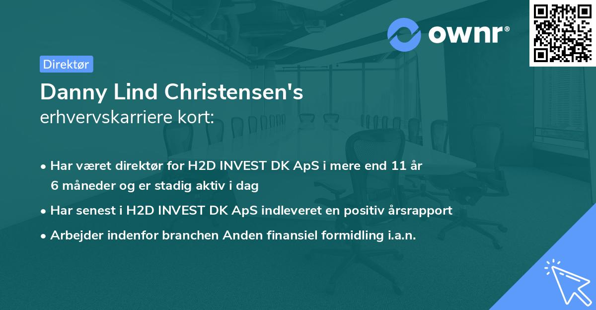 Danny Lind Christensen's erhvervskarriere kort