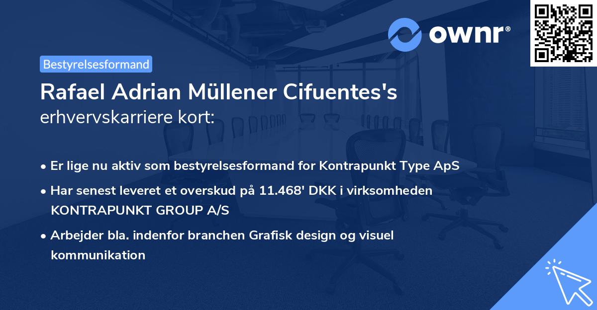 Rafael Adrian Müllener Cifuentes's erhvervskarriere kort