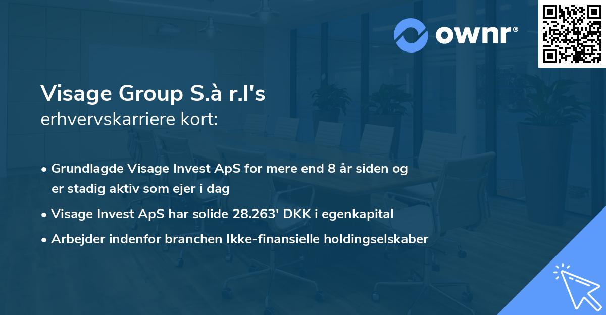 Visage Group S.à r.l's erhvervskarriere kort