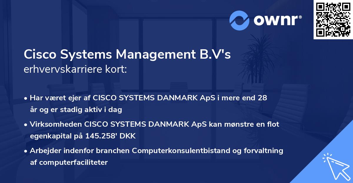 Cisco Systems Management B.V's erhvervskarriere kort
