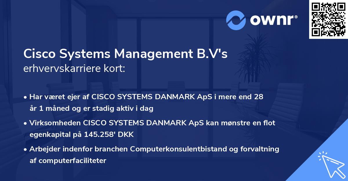 Cisco Systems Management B.V's erhvervskarriere kort