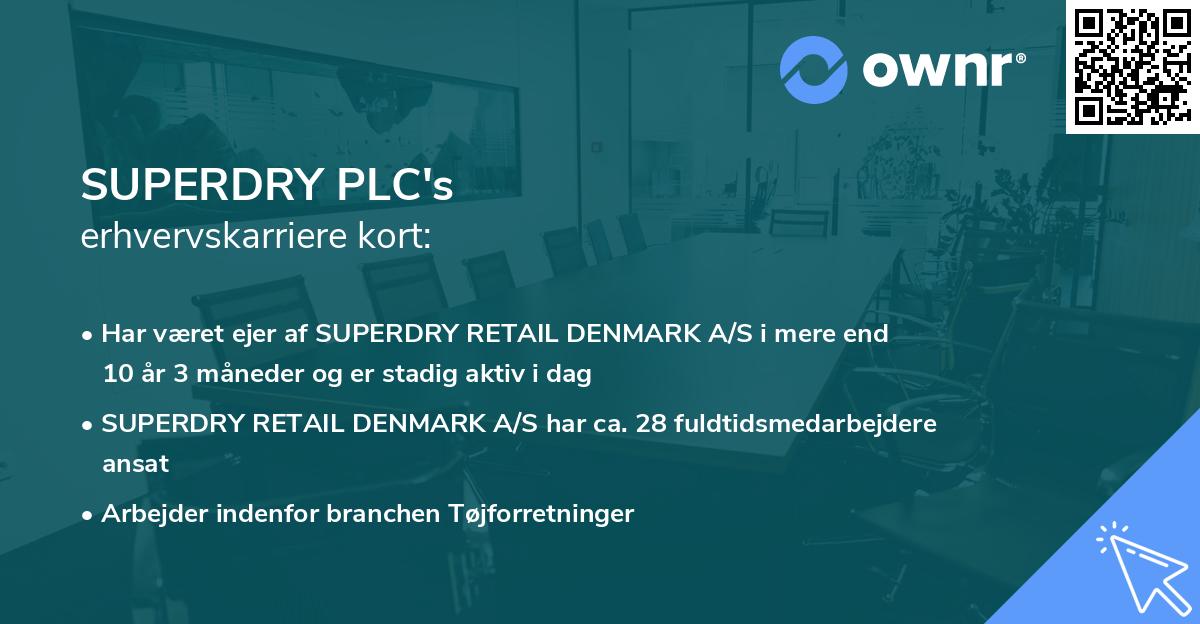 SUPERDRY PLC's erhvervskarriere kort